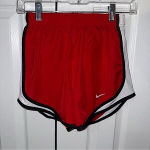 Nike Women's Red and Black Dri-Fit Shorts
